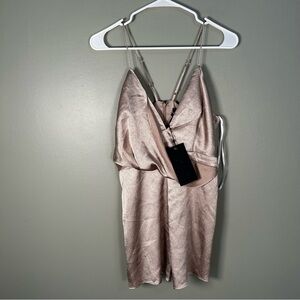 NWT stylestalker lilah romper medium champagne‎ gold